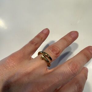 Gold Open Band Ring for Women - Sleek Modern Design
